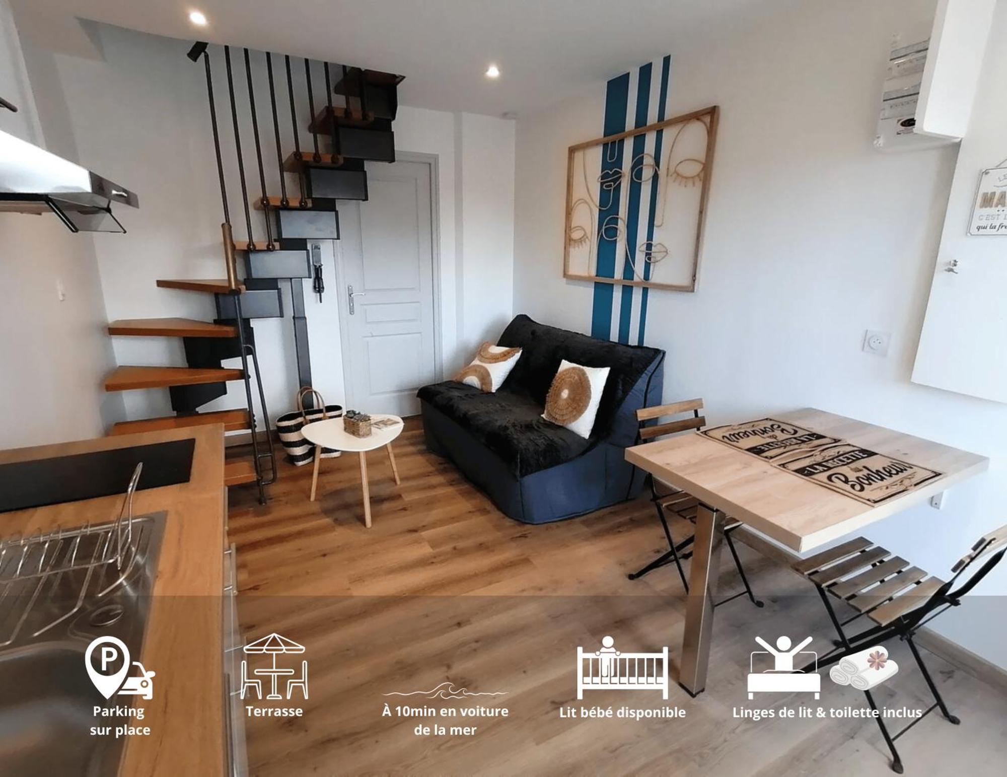 Les Pommiers Duplex Cosy Tout Confort Dans Maison Neuve Avec Terrasse Entree Independante 5 Mn De Bayeux Et 10 Mn Plage Du Debarquement Sommervieu Luaran gambar